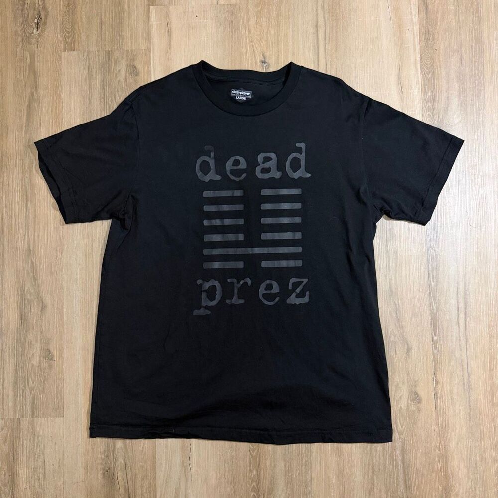 Okayplayer Dead Prez Black On Black Shirt Sz L Underground Hip Hop Rap Tee Urban